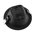 Deko-Light Downlight ACRUX PRO 120 stiv, CCT Switch, UGR < 19, multipower IP20/ IP54, blank, sort dæmpbar