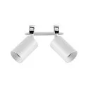 recessed spotlight CAN TILT ROUND DOUBLE 2 flames, round, cardanic swivelling GU10 IP20, white