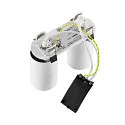 Deko-Light recessed spotlight CAN TILT ROUND DOUBLE 2 flames, round, cardanic swivelling GU10 IP20, white