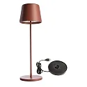 Batteri bordlampe BUNDLE CANIS sæt med 1, med oplader IP65, mat, terracotta dæmpbar