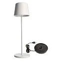 Batteri bordlampe BUNDLE CANIS sæt med 1, med oplader IP65, mat, hvid dæmpbar
