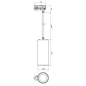 1-faset pendul LUCEA DTW Dim-To-Warm IP20, hvid dæmpbar