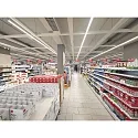 3-faset lampe LINEAR PRO 120 DALI styrbar, CCT Switch, multipower IP20, trafik hvid dæmpbar