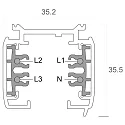 Deko-Light 3-Faset strømskinne D LINE, overflade montering, 220-240V AC / 50-60Hz, 100cm, grå
