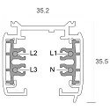 Deko-Light 3-Faset strømskinne D LINE, overflade montering, 220-240V AC / 50-60Hz, 200cm, sort