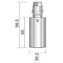 Deko-Light Tilbehør til 3-Faset skinnesystem D LINE - elektrisk feeder venstre, 220-240V AC / 50-60Hz, grå