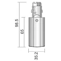 Deko-Light Tilbehør til 3-Faset skinnesystem D LINE - elektrisk feeder højre, 220-240V AC / 50-60Hz, grå