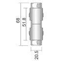 Deko-Light Tilbehør til 3-Faset skinnesystem D LINE - elektrisk stik, 220-240V AC / 50-60Hz, grå