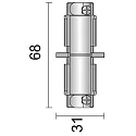Deko-Light Tilbehør til 3-Faset skinnesystem D LINE - mekanisk stik, 220-240V AC / 50-60Hz, grå