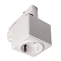 Tilbehør til 3-Faset skinnesystem D LINE - Stikadapter, 220-240V AC / 50-60Hz, 6A, hvid