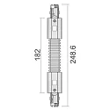 Deko-Light Tilbehør til 3-Faset skinnesystem D LINE - Flexforlænger venstre-højre, 220-240V AC / 50-60Hz, hvid