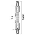 Deko-Light Accessories for 3-phase track system D LINE - flex coupler left-right, 220-240V AC / 50-60Hz, black