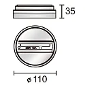 Deko-Light Tilbehør til 3-Faset skinnesystem D LINE - Overflade adapter til lamper, 220-240V AC / 50-60Hz, grå