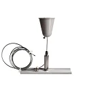 Tilbehør til 3-Faset skinnesystem D LINE - Wire ophængningsbeslag med Loftroset, justerbar, maks. 150cm, grå