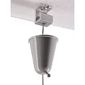 Deko-Light Tilbehør til 3-Faset skinnesystem D LINE - Wire ophængningsbeslag med Loftroset, justerbar, maks. 150cm, grå