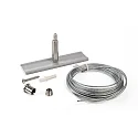 Deko-Light Tilbehør til 3-faset skinne system D LINE Holder til rebophæng Mini med 5,0m Ophængningsreb, grå