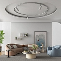 3-faset tillægsskinne D LINE / DALI CURVED 90° / RADIUS 1M venstre, 6-polet, trafik hvid