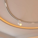 3-faset tillægsskinne D LINE / DALI CURVED 90° / RADIUS 1M venstre, 6-polet, trafik hvid