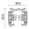 Deko-Light 3-phase surface-mounted track D LINE/DALI 100CM, black