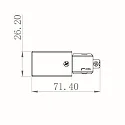 Deko-Light 1-phase feeder D ONE left, black