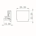 1-phase end cap D ONE, traffic white