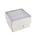 floor recessed luminaire TABIT 100x100 walkable, switchable IP67, grey, transparent 