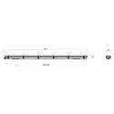 Deko-Light damp-proof luminaire TRI PROOF BASIC 151CM / 55W 840 ON-OFF impact resistant, switchable IP65, light grey 
