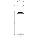 Deko-Light bollard lamp FARO 60 IP65, dark grey, clear dimmable