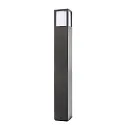 Pælelampe FACADO II 650MM OPAL firkantet E27 IP65, mørkegrå, mat dæmpbar