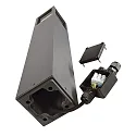 Deko-Light Pælelampe FACADO II 650MM OPAL firkantet E27 IP65, mørkegrå, mat dæmpbar