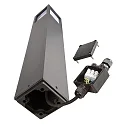 bollard lamp FACADO II 650MM TONED square E27 IP65, dark grey, mat dimmable