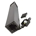 Pælelampe FACADO II 1000MM TONED firkantet E27 IP65, mørkegrå, mat dæmpbar