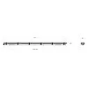 Deko-Light Fugttæt armatur TRI PROOF BASIC 151CM / 30W 840 ON-OFF slagfast, omskiftelig IP65, lysegrå 