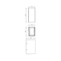  LED Udendørslampe ARCTURUS I LED Væglampe, 5.5W, 3000K, 0-90°, IP54, mørkegrå