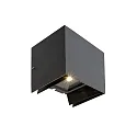 Outdoor LED luminaire ARCTURUS II LED wall luminaire, 5.5W, 3000K, 0-90°, IP54, dark grey