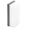 Udendørs LED Væglampe GRUMIUM FIRKANTET CCT, IP54, 10W 3000 / 4000K 530lm 138°, støbt aluminium, mørkegrå