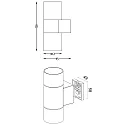 Deko-Light Væglampe ACHERNAR UP&DOWN, 220-240V AC/50-60Hz, GU10, 2x maks. 35W