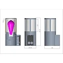 Deko-Light Udendørs wall luminaire FACADO II ROUND TONED rund E27 IP65, mørkegrå, mat dæmpbar