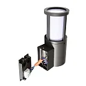 Deko-Light Udendørs wall luminaire FACADO II ROUND OPAL rund E27 IP65, mørkegrå, mat dæmpbar