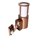 Deko-Light Udendørs wall luminaire FACADO II ROUND OPAL rund E27 IP65, mat, rust dæmpbar