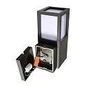 Deko-Light Udendørs wall luminaire FACADO II SQAURE OPAL firkantet E27 IP65, mørkegrå, mat dæmpbar