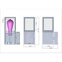 Deko-Light Udendørs wall luminaire FACADO II SQAURE OPAL firkantet E27 IP65, mørkegrå, mat dæmpbar