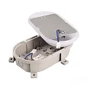 Fugttæt armatur SOTANO IP54 oval, CCT Switch, slagfast, omskiftelig, multipower IP54, grå 