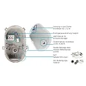 Fugttæt armatur SOTANO IP54 oval, CCT Switch, slagfast, omskiftelig, multipower IP54, grå 