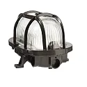 Deko-Light Væg- og Loftlampe SOTANO RETRO oval E27 IP44, sort dæmpbar