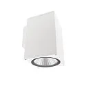 Fasadespot SHORELINE PRO SQUARE 140 DOWN 1-flamme, firkantet, CCT Switch IP65, hvid dæmpbar