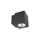 Fasadespot PRO SQUARE 100 DOWN 1-flamme, firkantet, CCT Switch IP65, mørkegrå dæmpbar
