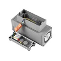facade spotlight SHORELINE PRO LED SQUARE 70 UP&DOWN 2 flames, square, CCT Switch IP65, light grey dimmable