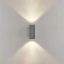 facade spotlight SHORELINE PRO LED SQUARE 70 UP&DOWN 2 flames, square, CCT Switch IP65, light grey dimmable