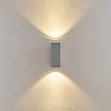 facade spotlight SHORELINE PRO LED SQUARE 70 UP&DOWN 2 flames, square, CCT Switch IP65, light grey dimmable
